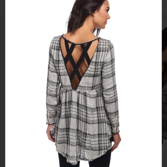 Free people plaid tunic - Picture 3 of 8